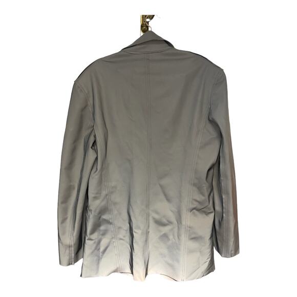 Norma Kamali Oversized Single Breasted Jacket Reflective Stretch Gray Size M/38 - Picture 10 of 14